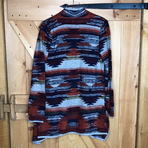 lucky brand | aztec drape front sweater - Picture 3 of 4
